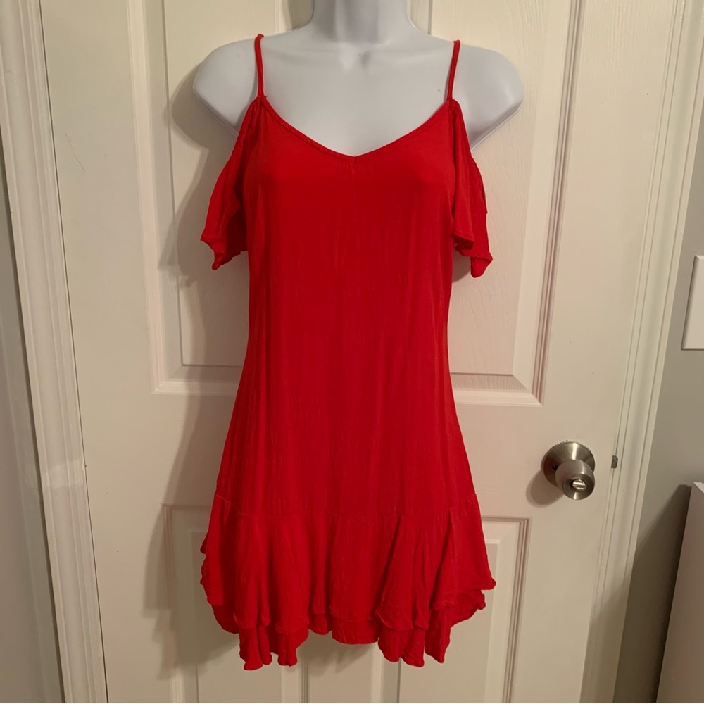 Lulus Ruffled Up Red Mini Dress - Picture 4 of 8